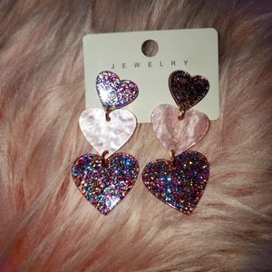 Heart Drop Earrings